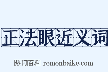 正法眼近义词是什么意思的图片